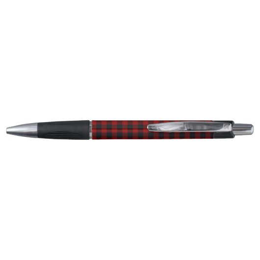 Stylo Plaid de buffle rouge et noir (Dos)