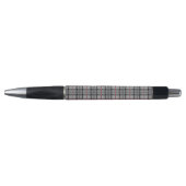 Stylo Plaid de pixel dans le gris avec la rayure rouge (Devant)