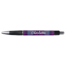 Plaid personnalisé violet bleu écossais Tartan
