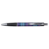 Stylo Plaid personnalisé violet bleu écossais Tartan (Dos)