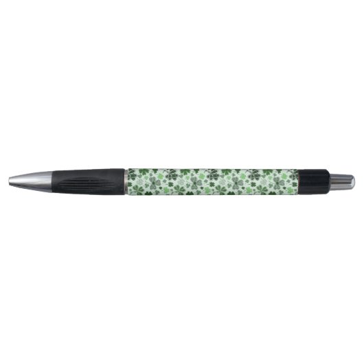 Stylo Playful Light Green Shamrock Hearts Pattern Celtic (Devant)