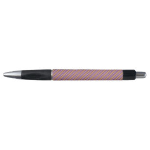 Stylo Plum et blanc cinq bandes motif avec bronzage