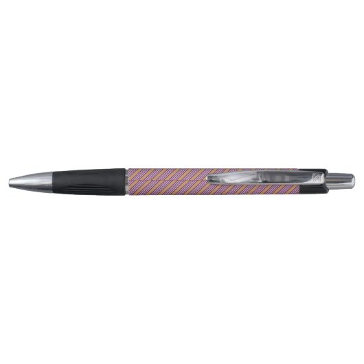Stylo Plum et blanc cinq bandes motif avec bronzage (Dos)