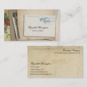 Stylo-plume de papier vintage de carte postale (Devant / Derrière)
