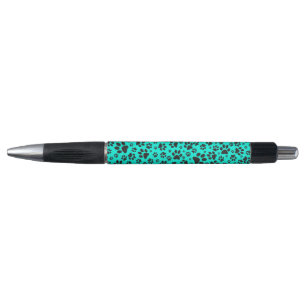 Stylo Poches de chien noir et blanc Pointe Polka sur cya