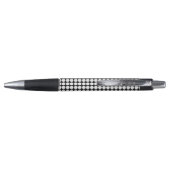 Stylo Points Blancs Minimaux sur Fond Noir Uni (Dos)