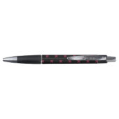 Stylo Points de croix mûre sur fond noir (Dos)