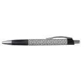 Stylo Points noirs sur motif transparent blanc (Haut)