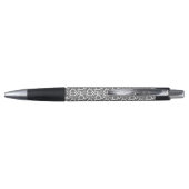 Stylo Points noirs sur motif transparent blanc (Dos)