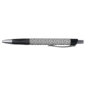 Stylo Points noirs sur motif transparent blanc (Bas)