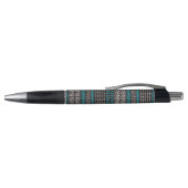 Stylo Points Turquoises noirs Zigzags Motif (Haut)