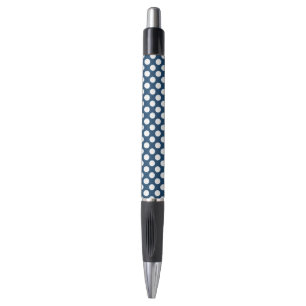 Stylo Pois Bleus de la Marine, Motif à points Polka, poi