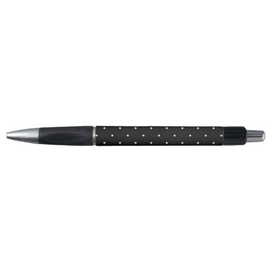 Stylo Pois écartés sur noir (Devant)