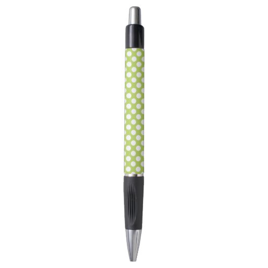 Stylo Pois verts, Motif à points Polka, points, pointill (Devant (Vertical))