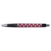 Stylo Polka blanche croise sur mûrier (Devant)