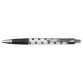 Stylo Polka noire croise sur blanc (Dos)
