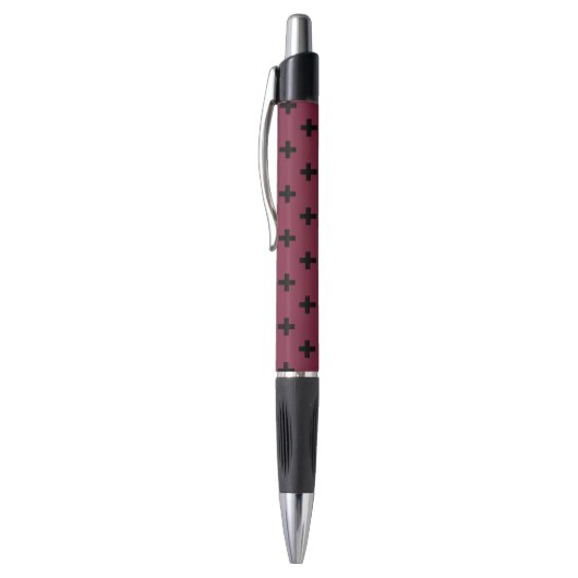 Stylo Polka noire croise sur mûrier (Haut (Vertical))