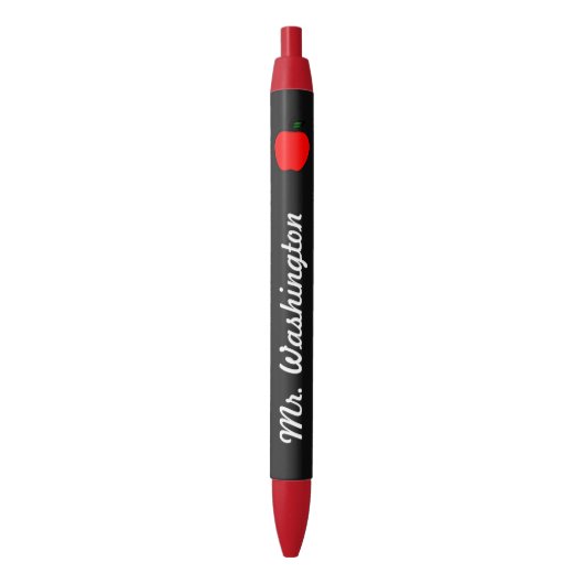 Stylo pomme pour enseignant tableau noir (devant Vertical)