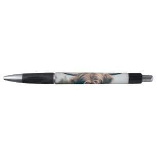 Stylo Portrait de vache Highland