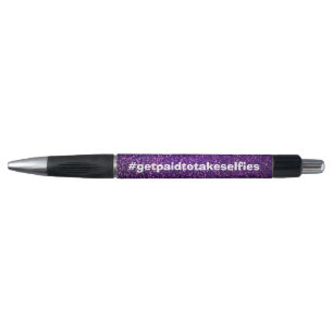 stylo pourpre de parties scintillantes