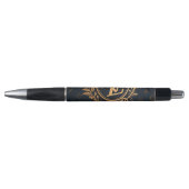 Stylo Prestige Ballpoint Pen – Royal Monogram "N" in Gol (Devant)