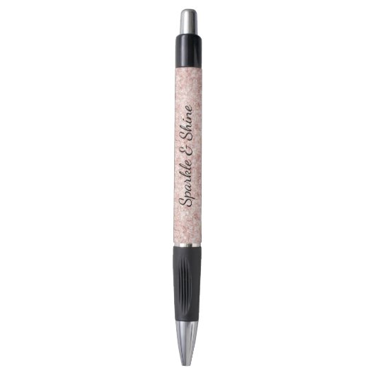 Stylo Pretty Girly Blush Pink Glitter (Devant (Vertical))