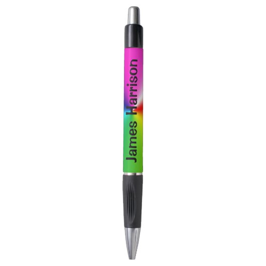 Stylo Prisme arc-en-ciel Abstraite avec nom (Devant (Vertical))