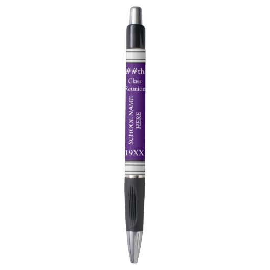 Stylo Privilèges de réunion de classe violet et blanc Pe (Devant (Vertical))