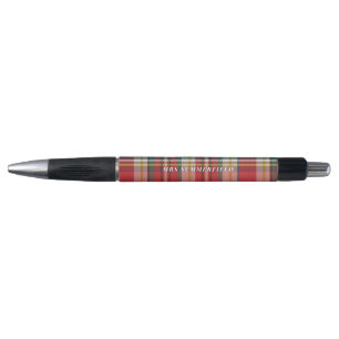 Stylo Professeur Plaid École Personnalisé À damiers Rust