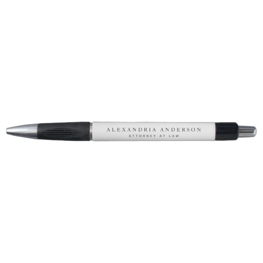 Stylo Professionnel juriste blanc minimaliste (Devant)