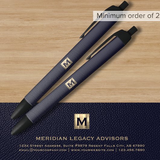 Stylo promotionnel Blue Business Monogramme