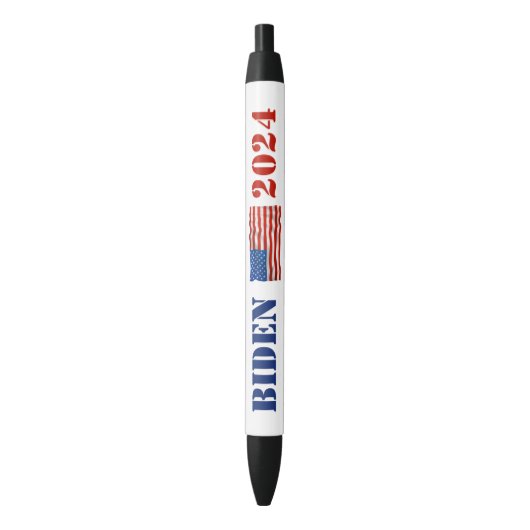 Stylo promotionnel de campagne 2024 Rouge et Bleu (devant Vertical)