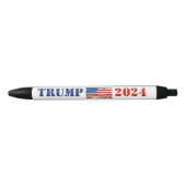 Stylo promotionnel de campagne Trump 2024 rouge et (Devant)