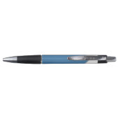 Stylo promotionnel en acier de marque bleue (Dos)