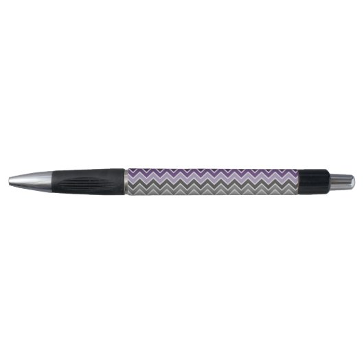 Stylo Purple et Grey Chevron (Devant)