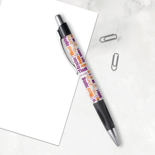 Stylo Purple Orange Multilingual Merci Word Cloud