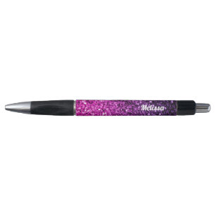 Stylo Purple Pink Ombre faux parties scintillant scintil
