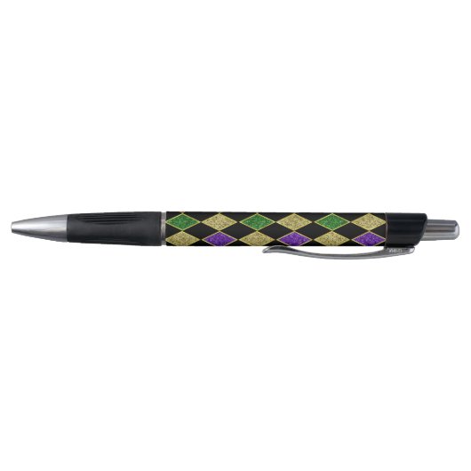 STYLO PURPLE VERT JAUNE MARDI GRAS MOTIF (Bas)