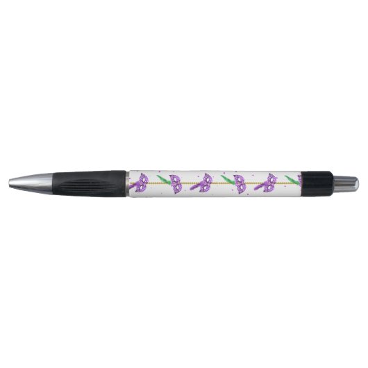 STYLO PURPLE VERT JAUNE MARDI GRAS MOTIF (Devant)