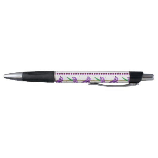 STYLO PURPLE VERT JAUNE MARDI GRAS MOTIF (Bas)