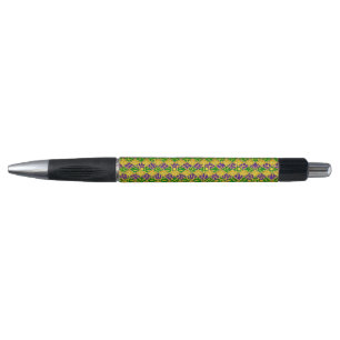 STYLO PURPLE VERT JAUNE MARDI GRAS MOTIF