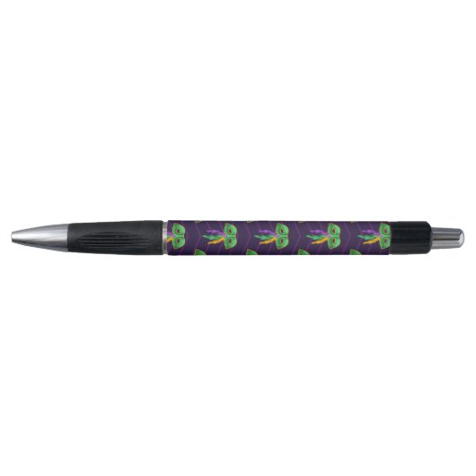 STYLO PURPLE VERT JAUNE MARDI GRAS MOTIF (Devant)
