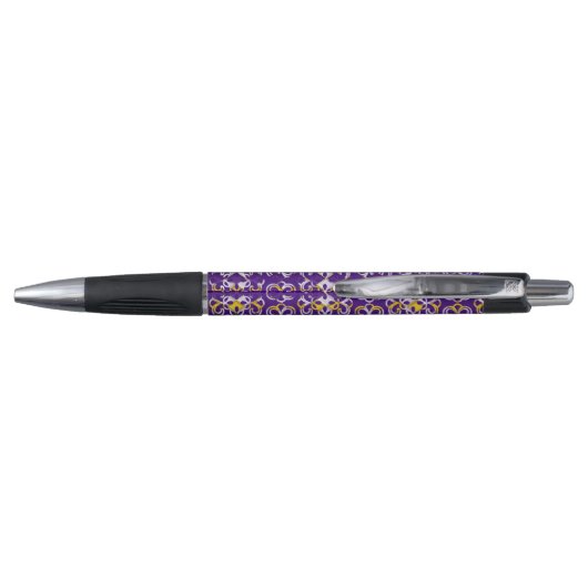 STYLO PURPLE VERT JAUNE MARDI GRAS MOTIF (Dos)