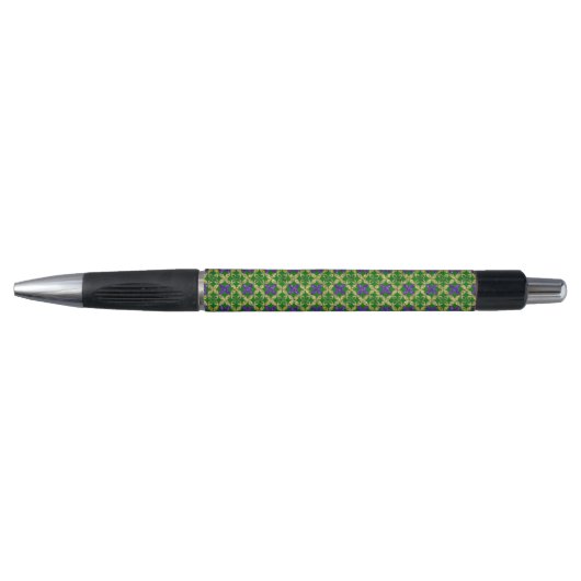STYLO PURPLE VERT JAUNE MARDI GRAS MOTIF (Devant)