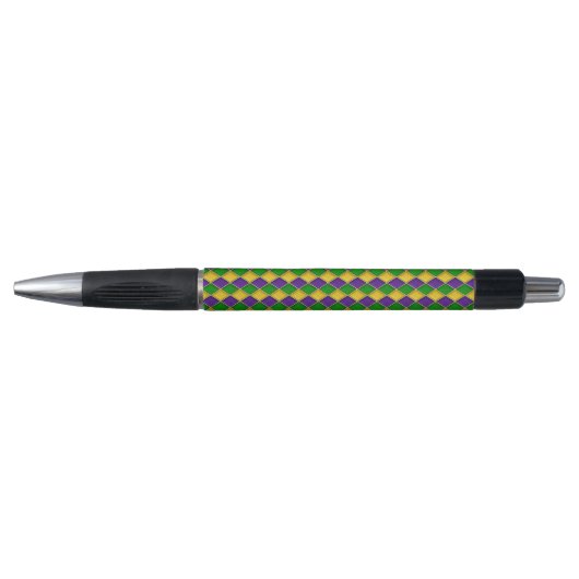 STYLO PURPLE VERT JAUNE MARDI GRAS MOTIF (Devant)