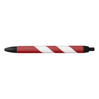 Stylo rayé rouge et blanc