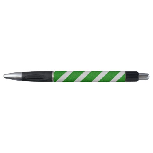 Stylo Rayure Verte Pailletée (Devant)