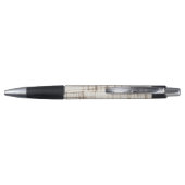 Stylo Rayures Abstraites Crème Marron (Dos)
