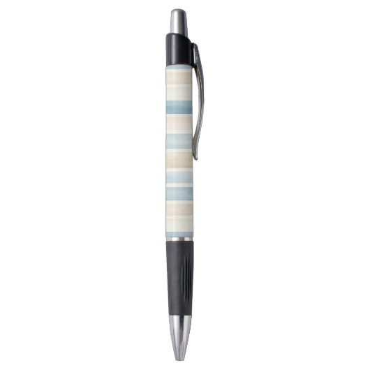 Stylo Rayures Crème Bleu de Plage (Bas (Vertical))