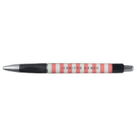 Rayures de corail chics de la coutume |